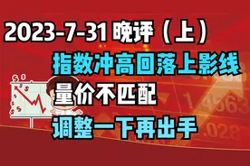 指数冲高回落长上影线，量价不匹配，看后续调整再出手视频封面