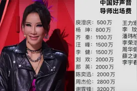 好声音事件持续发酵，所有导师出场费曝光，网友感慨：差距真大！视频封面