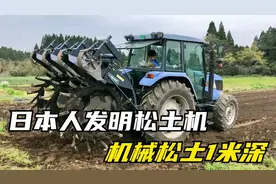 日本人是如何高效松土的？一台机器开过去，荒地立马变良田视频封面