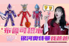 银河奥特曼找爸爸！奥特6兄弟中谁有2个角、穿披风？布鲁可积木人视频封面