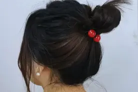 头顶头发碎短可以这样扎起来，分层次盘头发更利落，发型减龄时髦