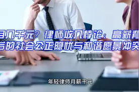 月入千元？律师收入悖论：高薪背后的社会公正隐忧与和谐愿景冲突视频封面