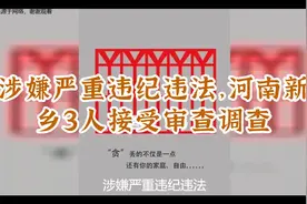 涉嫌严重违纪违法，河南新乡3人接受审查调查视频封面
