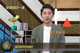 shimmer意思、发音、使用场景#英语例句逐句讲解#天天学英语单词