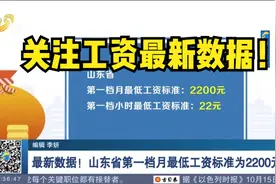 关注工资最新数据！山东省第一档月最低工资标准为2200元视频封面