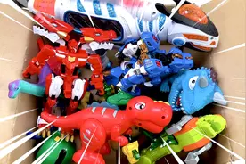 满满一箱的趣味恐龙玩具，可变形可声光，真是太好玩了！视频封面