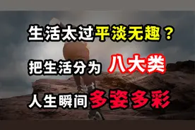生活太平淡无趣？把生活分为8大类，人生瞬间变得多姿多彩！视频封面