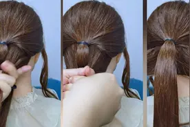 长头发这样扎几下，又美又温柔，有趣的发型要分享给不敷衍的人
