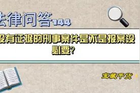 问144：没有证据的刑事案件是不是报案没必要？视频封面