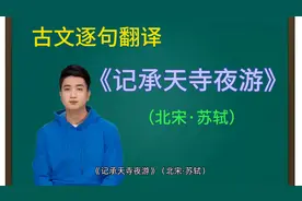 八上古文逐句翻译03：苏轼《记承天寺夜游》（数字人晋龙朗读）视频封面