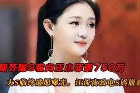 葛斯齐曝S家向汪小菲索750万 大S临终遗愿曝光 汪深夜致电S妈崩溃视频封面