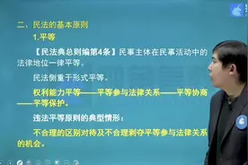民法的基本原则：平等视频封面