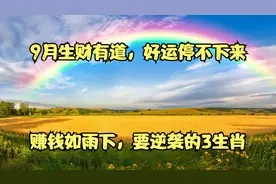 9月生财有道，好运停不下来，赚钱如雨下，要逆袭的3生肖视频封面