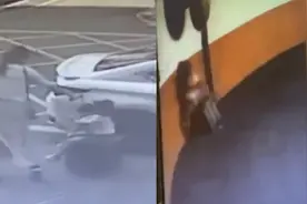 两小孩坐行李箱上滑入地库，亲妈追赶不及猛砸向墙壁，画面太吓人视频封面