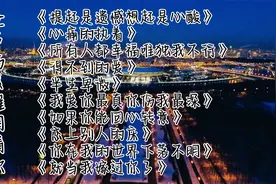 精选十首女声伤感催泪情歌《提起是遗憾想起是心酸》心痛的执着
