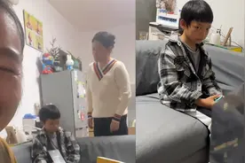 妈妈奖励儿子随便点外卖，不料儿子点了一部新手机，爸爸憋笑道歉视频封面