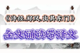 《诗经.郑风.出其东门》全诗诵读带译文视频封面