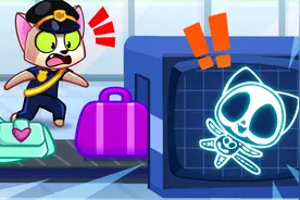 猫宝宝藏进行李箱过安检，猫爸爸非常生气，这样是不对的哦视频封面