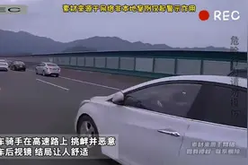 摩托车骑手在高速路上 挑衅并恶意打砸小车后视镜 结局让人舒适.视频封面