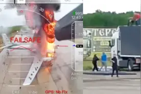 实拍！乌无人机蜂群袭击俄轰炸机：有英勇俄民众徒手掰断旋翼阻止视频封面