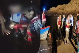 两名游客被困礁石，海浪淹没大腿情况危急，村民伸出援手助脱险视频封面