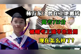 林万东：曾在工地搬砖，高考713分，被嘲考上清华也没用，咋样了视频封面