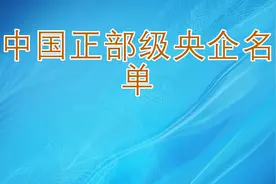 中国正部级央企名单视频封面