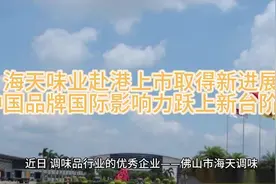 海天味业赴港上市取得新进展，中国品牌国际影响力跃上新台阶！视频封面