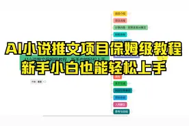 AI小说推文保姆级教程，新手也能轻松上手AI小说推文项目。