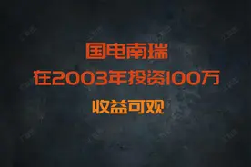 在2003年投资100万国电南瑞，2波大涨收益非常不错视频封面