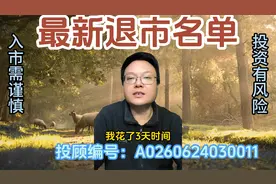 最新退市名单视频封面
