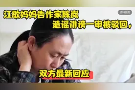 江歌妈妈告作家陈岚造谣诽谤一审被驳回，双方最新回应视频封面