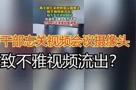 两干部忘关视频会议摄像头，致不雅视频流出？视频封面