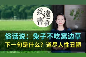 古人言：兔子不吃窝边草，下一句是什么？道尽人性丑陋视频封面