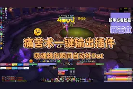 魔兽世界 WLK 痛苦术 一键输出插件 智能监控Dot，无缝鬼影