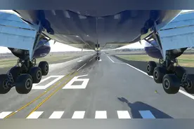 飞得太低，机轮视角，巨型飞机在珀斯机场硬着陆丨MFS