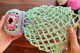 手工艺品魅力无限，旧毛线新生，美观实用，携带方便的网格袋编织视频封面