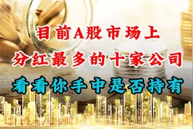 目前A股市场上分红最多的十家公司，看看你手中是否持有！视频封面