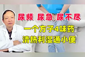 尿频、尿急、尿不尽，一个方子4味药，清热利湿通小便视频封面