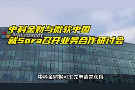 中科金财与微软中国就Sora召开业务合作研讨会