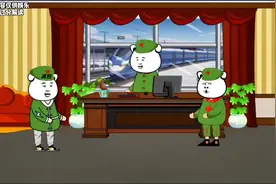 绿皮火车拉着高铁跑