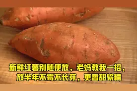 新鲜红薯别随便放，老妈教我一招，放半年不霉不长芽，更香甜软糯
