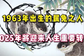 属兔之人，1963年癸卯年出生，2025年62岁，将迎来人生重要转折视频封面
