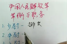中国人民解放军军衔对应的是什么职务？视频封面