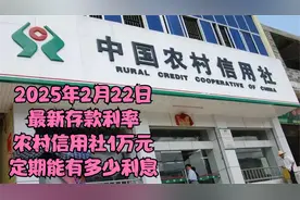 2025年2月22日最新存款利率：农村信用社1万元定期能有多少利息？视频封面