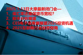 2025.1.13日摩根士丹利最新闭门会——干货！！！视频封面