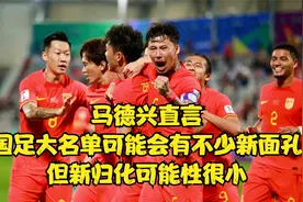 马德兴直言：国足大名单可能会有不少新面孔，但新归化可能性很小视频封面