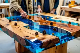 千颗弹珠、两百松果搭配环氧树脂，造就森林风绝美树脂桌视频封面