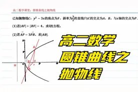 高二数学圆锥曲线之抛物线，好题夯实抛物线基础