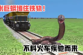 模拟器：百米巨蟒堵住铁轨，不料火车疾驰而来，结果会怎么样？视频封面